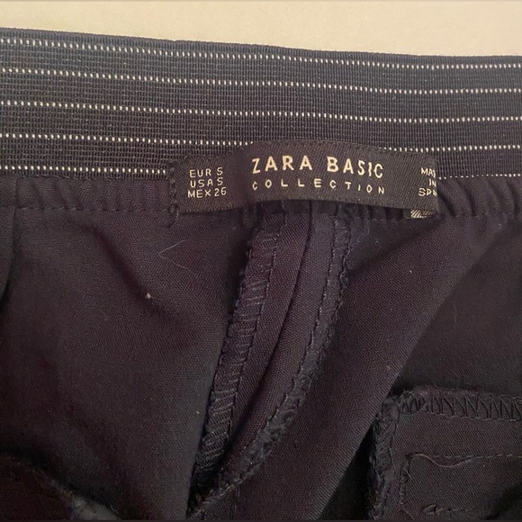 Zara Basic Collection Women’s Pants Blue Size Small 27” Inseam - Picture 5 of 7
